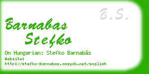 barnabas stefko business card